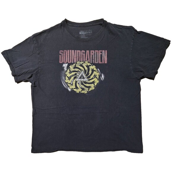 Soundgarden Shirt Badmotorfinger Reprint Faded Black XL Distressed Neck Grunge - Picture 1 of 7